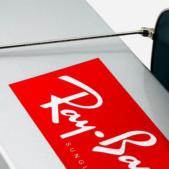 Ray-Ban Sunglasses Aviator Flash Lenses RB3035 Silver Frame Yellow/pink Lenses - Picture 9 of 12